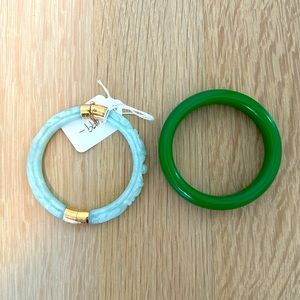 14K Gold Genuine Jade Bangles